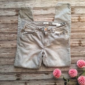 Kensie Effortless Ankle Mid-Rise Skinny Gray Jeans